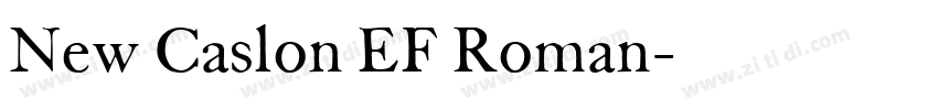 New Caslon EF Roman字体转换